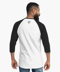 Black and white baseball tee best sale