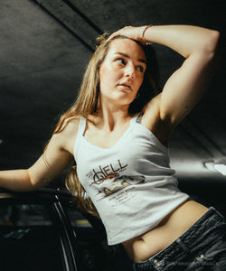 Drive Like Hell Yeah Colour Micro Rib Tank Top
