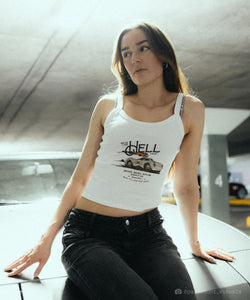 Drive Like Hell Yeah Colour Micro Rib Tank Top
