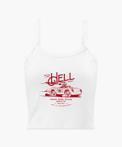 Drive Like Hell Yeah Micro Rib Tank Top
