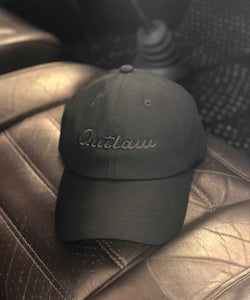 Outlaw Script Baseball Hat - Black