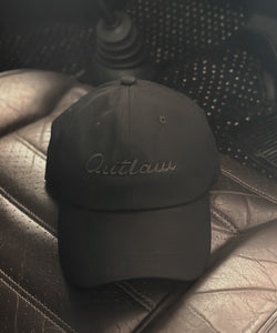 Outlaw Script Baseball Hat - Black