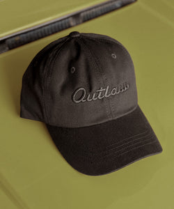 Outlaw Script Baseball Hat - Black