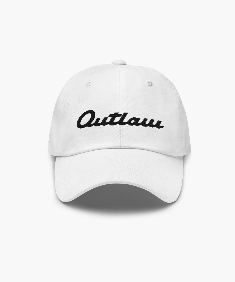 Outlaw Script Baseball Hat - White – OutlawGear™