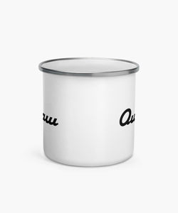 Outlaw Script Enamel Mug