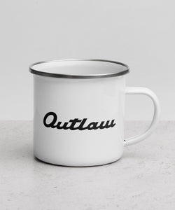 Outlaw Script Enamel Mug