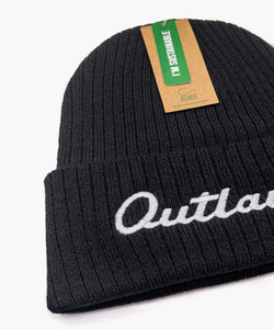 Outlaw Script Double Knit Beanie