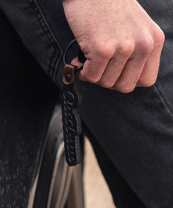 Black & Brown Outlaw Script Keyring