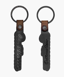 Black & Brown Outlaw Script Keyring