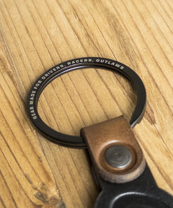 Black & Brown Outlaw Script Keyring