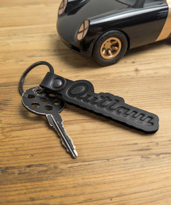 Black Outlaw Script Keyring