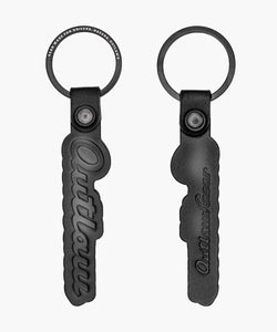 Black Outlaw Script Keyring