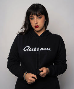 Outlaw Script Crop Hoodie