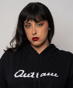 Outlaw Script Crop Hoodie