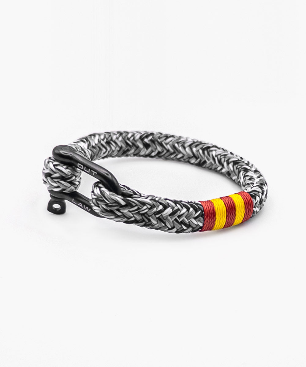 Rumble Strip - Red & Yellow, Rope Bracelet Gifts For Men Petrolheads ...
