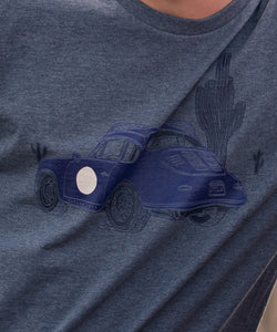 356 Porsche Desert Outlaw Blue Organic Cotton T-Shirt