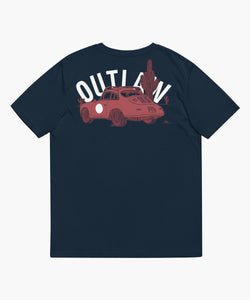 356 Porsche Desert Outlaw Navy & Polyantha Red T-Shirt