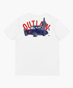 356 Porsche Desert Outlaw White & Blue Premium T-Shirt