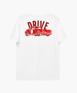 Unisex Premium White T-Shirt With Red 911 Porsche On Front & Back