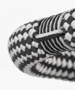 Unisex Checkered Flag Black & White Rope Bracelet