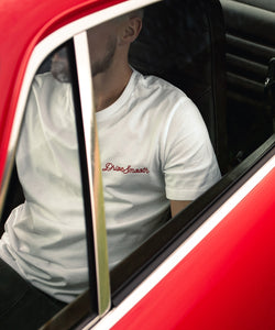 Drive Smooth Embroidered Front Organic Cotton T-Shirt, Slow In Fast Out