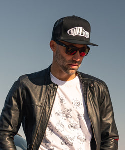 Black & White 911 Porsche G Body Baseball Cap Snap Back