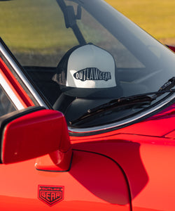 Black & White 911 Porsche G Body Trucker Cap With Front Embroidery Snap Back