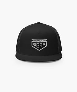 Black Trucker Cap With White OG Logo Flat Embroidery