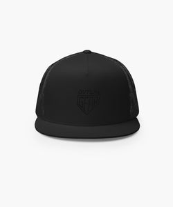 Premium Black Trucker Cap With OG Logo Embroidered On Front Snap Back