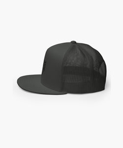 Premium Black Trucker Cap With OG Logo Embroidered On Front Snap Back