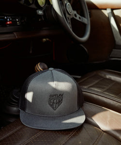 Premium Charcoal Grey Trucker Cap With OG Logo Embroidered On Front