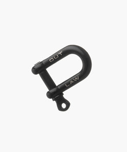 Outlaw Gear Steel Black D Shackle With Silver Engraving