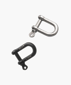 Outlaw Gear Steel D Shackles In Black and Silver