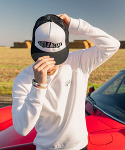  Premium White Sweatshirt With 911 Vintage Racer On Front