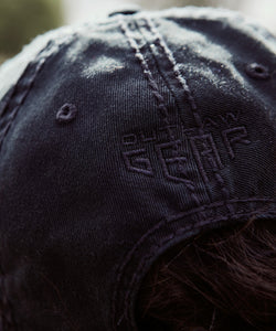 Outlaw Gear Logo Embroidery On The Back Of The Distressed Baseball Cap