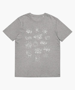 Porsche Outlaw Doodles Grey & White Premium T-Shirt