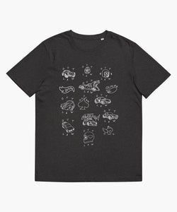 Porsche Outlaw Doodles Dark Grey & White Premium T-Shirt